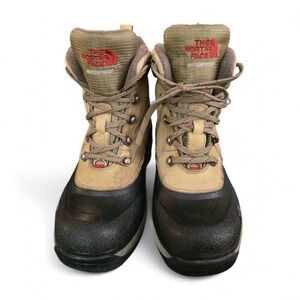 The North Face Beige and Black Hiking Boots